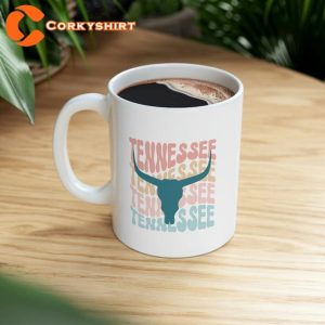Western Country Music Gift Tennessee Horns Ceramic Mug6