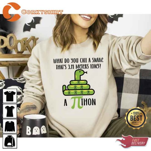 What Do You Call A Snake That Is 3.14 Meters Lon9 Funny Pi Day Shirts