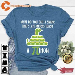 What Do You Call A Snake That Is 3.14 Meters Lon9 Funny Pi Day Shirts