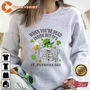 When You're Dead Inside But It's Skeleton St Patrick's Day