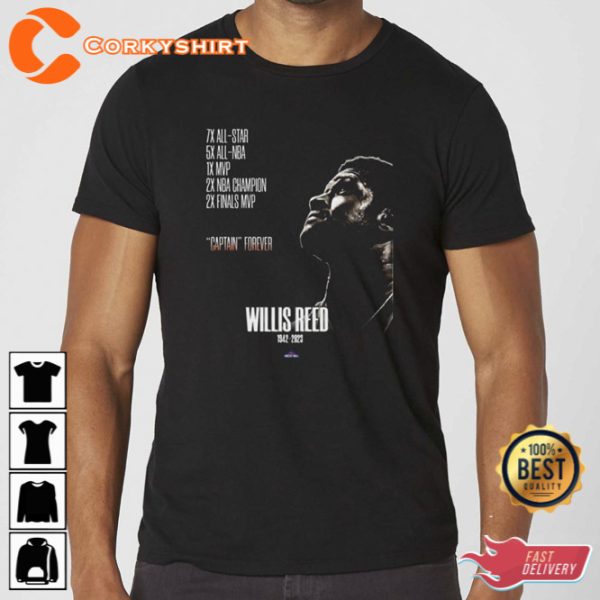 Willis Reed New York Knicks 1942 – 2023 Captain Forever Shirts