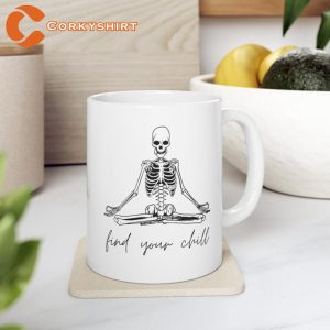 Yoga Skeleton Ceramic Coffee Mug1