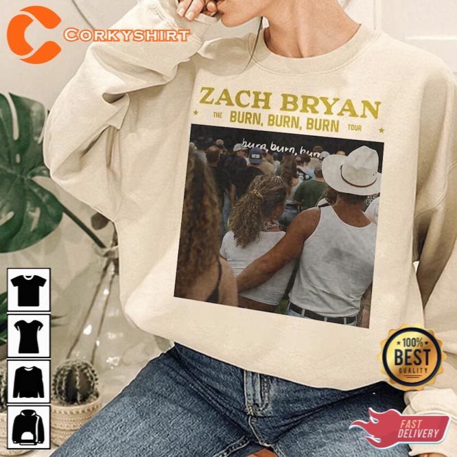 Zach Bryan Burn Burn Burn Tour 2023 Shirt Tour Music Concert