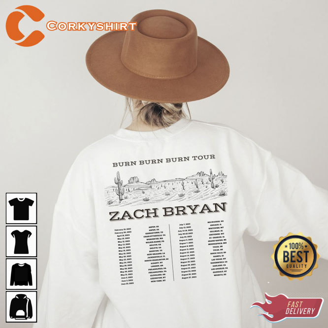 Zach Bryan Burn Burn Burn Tour Summer 23 Sweatshirt