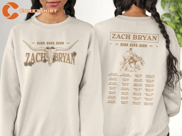 Zach Bryan The Burn Burn Burn Tour 2023 Unisex T-shirt