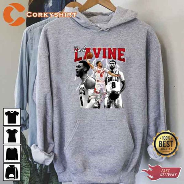 Zach Lavine Chicago Basketball Vintage 80s 90s Bootleg Sweatshirt