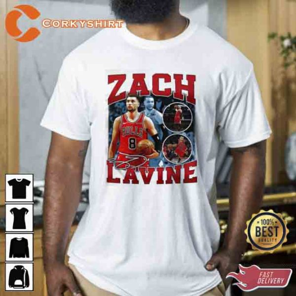 Zach Lavine Chicago Vintage Retro 80s 90s Bootleg Unisex T-Shirt