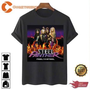 17 Girls In A Row Steel Panther On The Prowl Tour T-Shirt