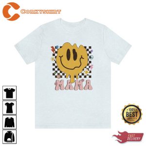 1970s Trippy Happy Face Happy Mothers Day Shirt Ideas