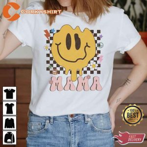 1970s Trippy Happy Face Happy Mothers Day Shirt Ideas