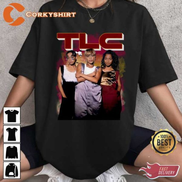 90s TLC Band Left Eye Chili Group Vintage Unisex Shirt