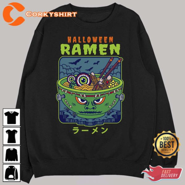 A Vintage Frankenstein Bowl Of Japanese Ramen Unisex T-Shirt