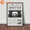About You Lyrics The 1975 Retro Newspaper Poster Gifts for The 1975 Fans