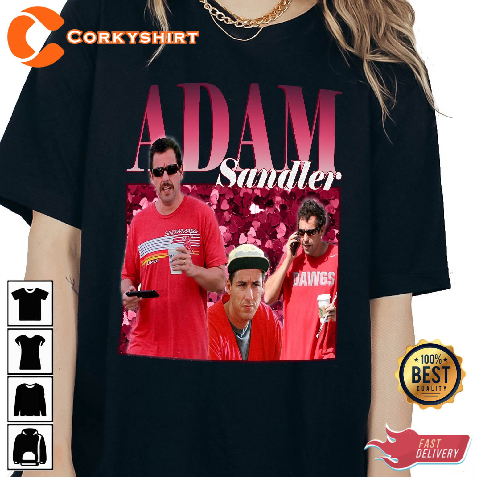 Actor Adam Sandler Movies Just Go with It Homage Shirt