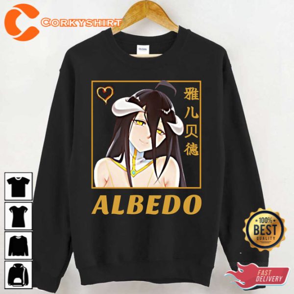 Albedo Overlord Anime Girl Unisex T-Shirt Gift For Anime Lover