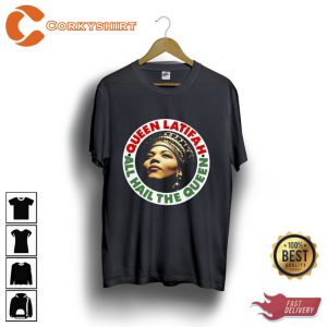 All Hail Queen Latifah Black Vintage 90s T-Shirt