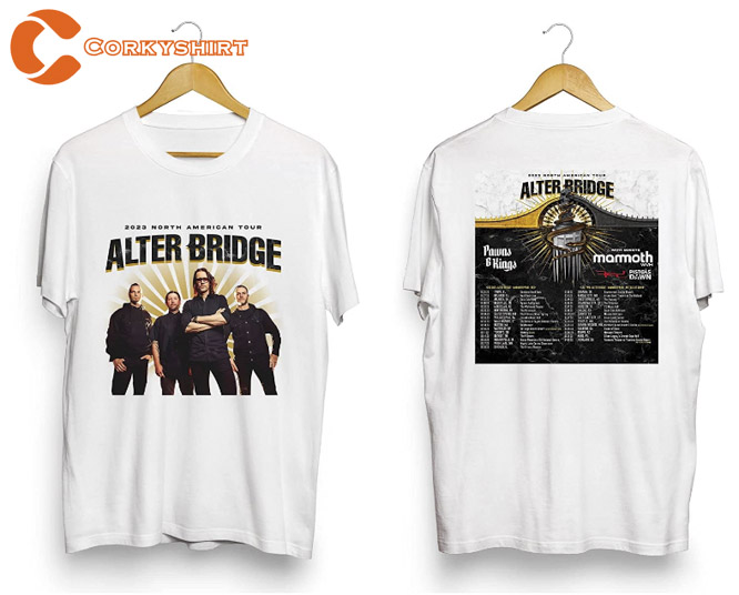 Pawns and Kings North America Tour 2023 Alter Bridge Merch Alter Bridge Tour  Date 2023 Shirt