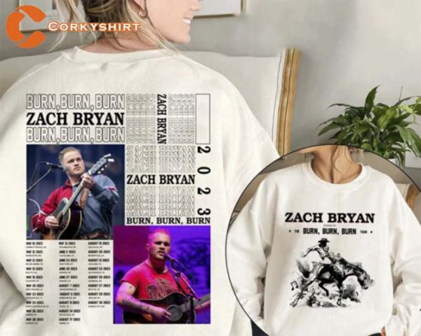 American Burn Burn Burn Tour 2023 Zach Bryan Artist T-shirt