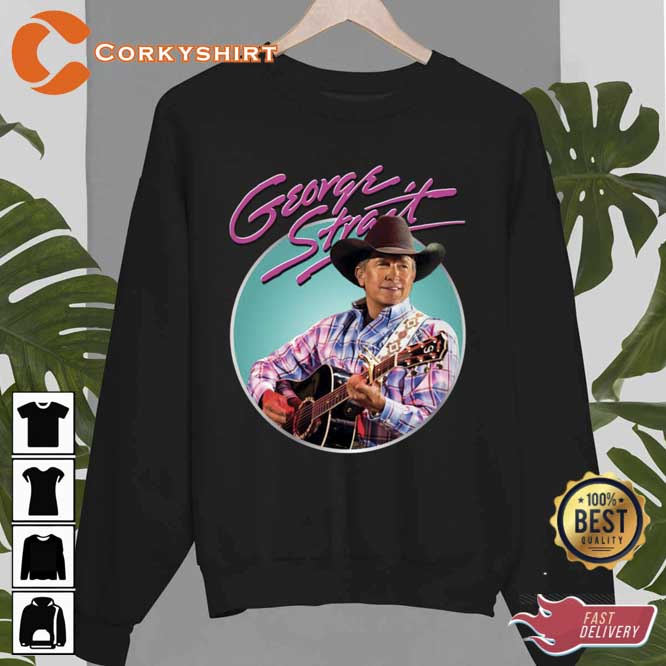 American Country Music Singer George Strait Retro Unisex T-Shirt