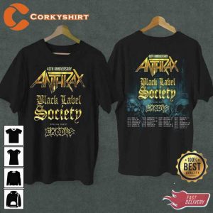 Anthrax, Black Label Society 2023 Unisex Two SIdes Unisex Shirt