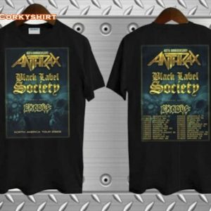 Anthrax Black Label Society Exodus 40th Anniversary T-Shirt