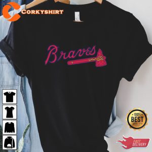 Atlanta Braves Shirt Vintage Braves Tee Bleach Design