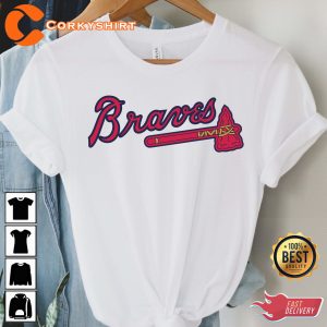 Atlanta Braves Shirt Vintage Braves Tee Bleach Design