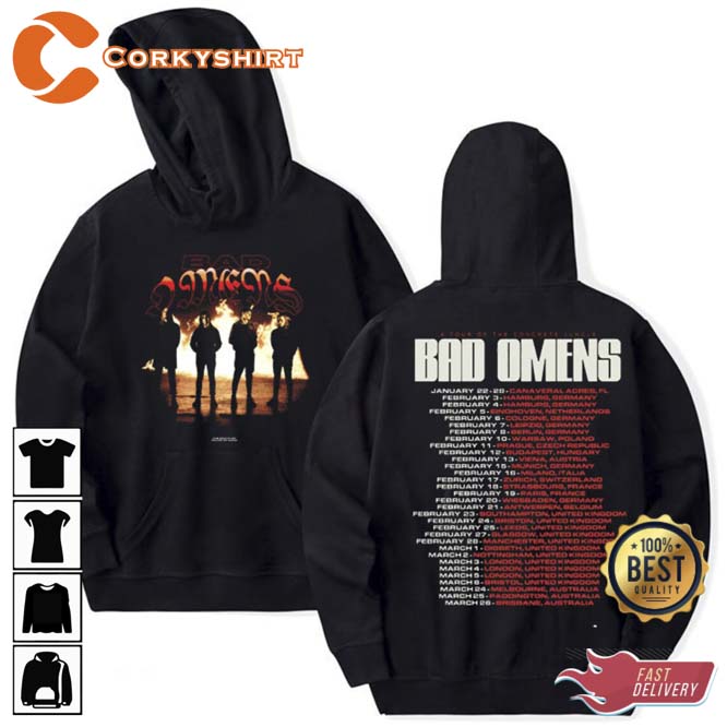 Bad Omens Band Concrete Jungle Tour 2023 Unisex Hoodie Shirt