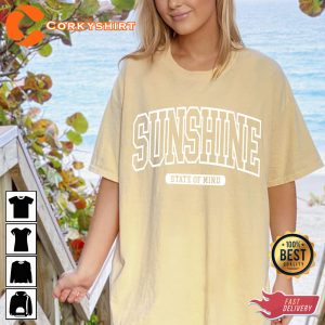 Beach Sunshine State of Mind Comfort Colors Tshirt