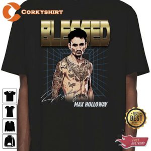 Blessed Max Holloway Grid Graphic Inspired T Shirt