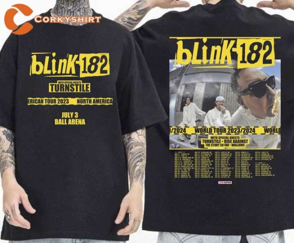 Blink-182 The World Tour 2023 2024 2 Sides Shirt