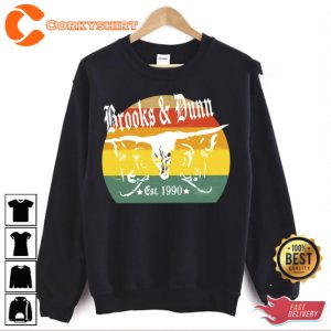 Brooks And Dunn Country Duo Throwback Silhouette Sweatshirt