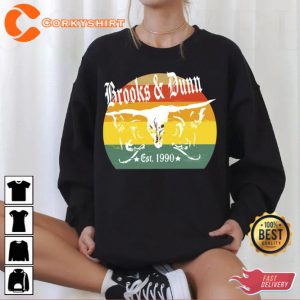 Brooks And Dunn Country Duo Throwback Silhouette Sweatshirt