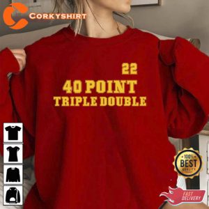 Caitlin Clark 22 40 Point Triple Double Unisex Sweatshirt