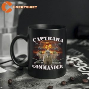 Capybara Commander Capybara Funny Hot Mug Cafe
