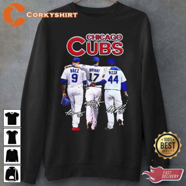 Chicago Cubs Javier Baez Kris Bryant Anthony Rizzo Signatures Unisex T-Shirt