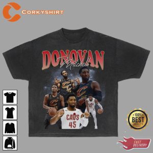 Cleveland Cavaliers Vintage Wash Spida Donovan Mitchell T Shirt