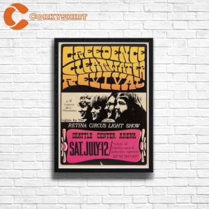 Creedence Clearwater Revival Concert Dates Print Poster