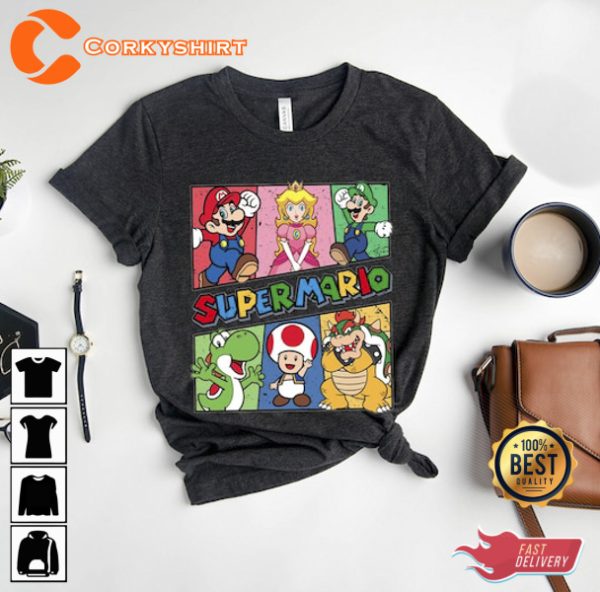 Cute Supermario Princess Peach Mario And Luigi Tee T-Shirt