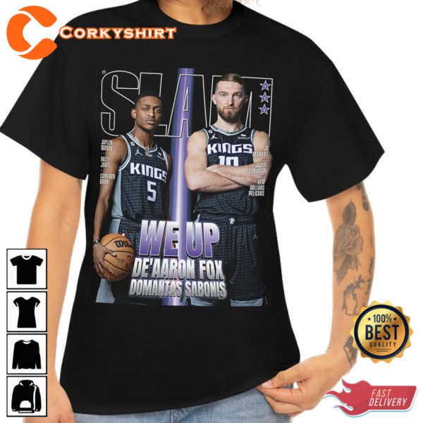 De’Aaron Fox And Domantas Sabonis Sacramento Kings Slam T-shirt