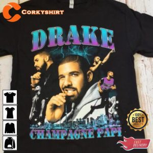 Drake Champagne Papi Streetwear Hip Hop Rap Tee Gift For Fans