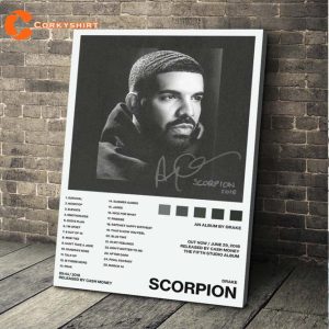 Drake It’s All A Blur Tour 2023 Scorpion Album Tracklist Poster