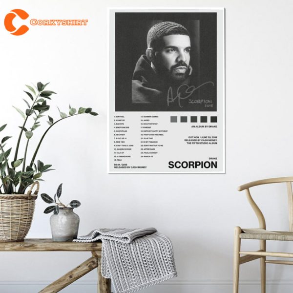 Drake It’s All A Blur Tour 2023 Scorpion Album Tracklist Poster