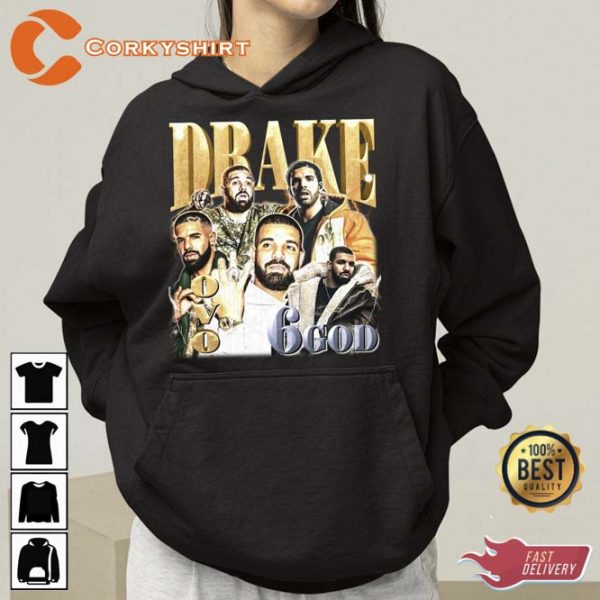 Drake It’s All A Blur Tour 2023 with 21 SAVAGE Vintage 90s Rap Shirts