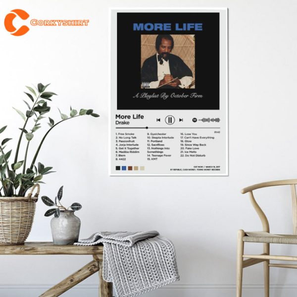 Drake Rapper Music More Life Album Tracklist Poster