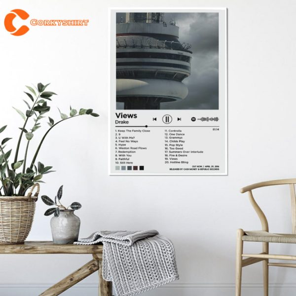 Drake Views Album It’s All A Blur Tour 2023 with 21 SAVAGE Poster