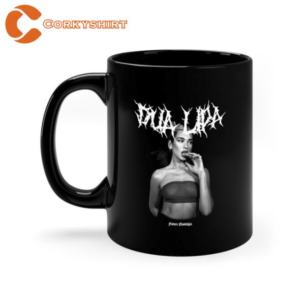 Dua Lipa NOSTALGIA Heavy Metal Parody Coffee Mug