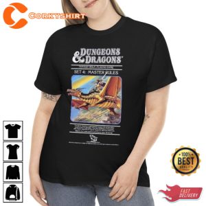 Dungeons and Dragons 90s Black Classic Rulebook DnDMovie T-Shirt