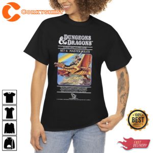 Dungeons and Dragons 90s Black Classic Rulebook DnDMovie T-Shirt