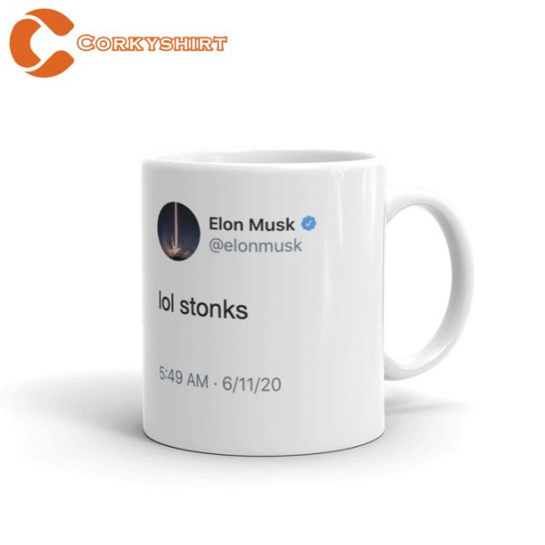 Elon Musk Twitter Lol Stonks Coffee Mug